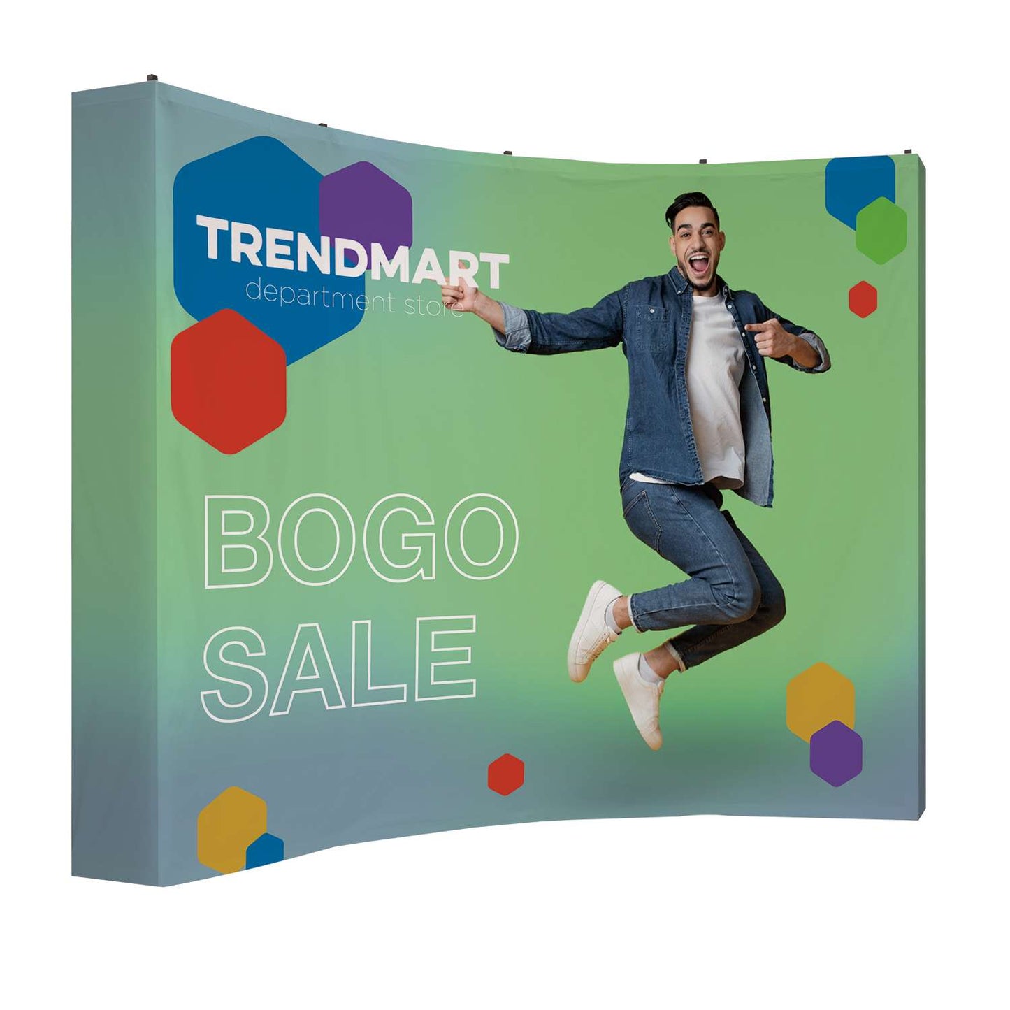 10' Curved Splash Floor Display Wrap Kit (Block-Out Fabric)