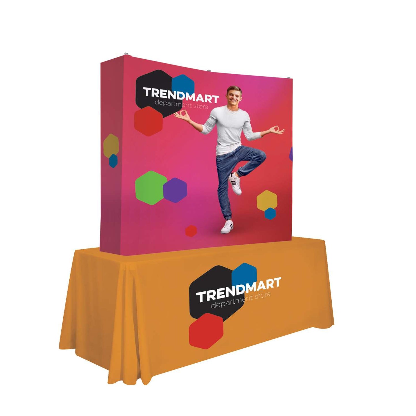 6' Curved Splash Tabletop Display Wrap Kit (Block-Out Fabric)