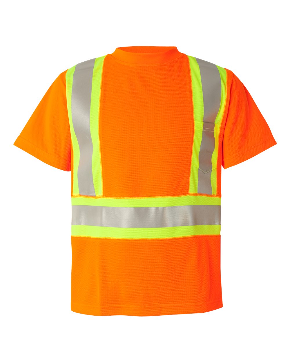 Unisex Class 2 Flat Stitch Self-Fabric Panels T-Shirt - 9120-9121