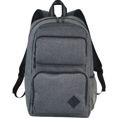 Front View of Gray Graphite Deluxe 15" Computer Backpack