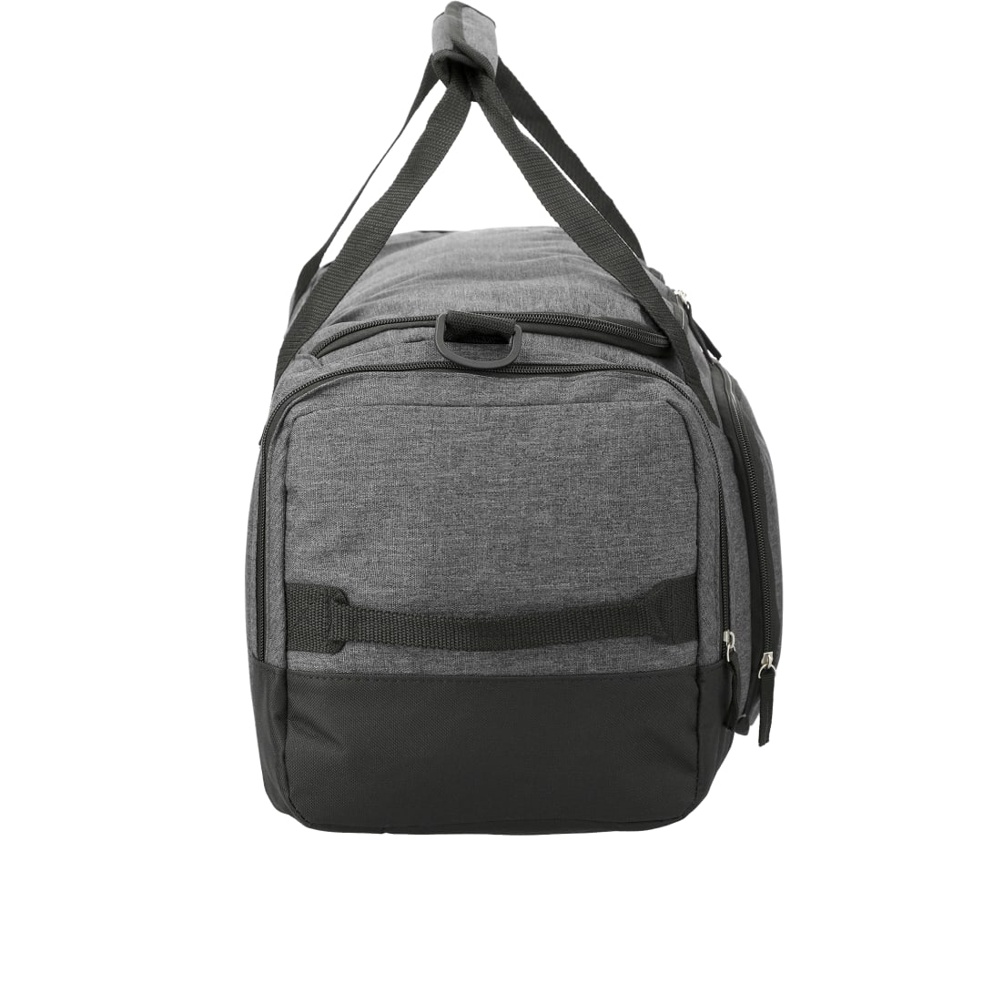 Front View of Gray Graphite 21" Weekender Duffel Bag