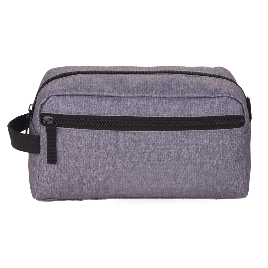 Front View of Gray Graphite Travel Pouch