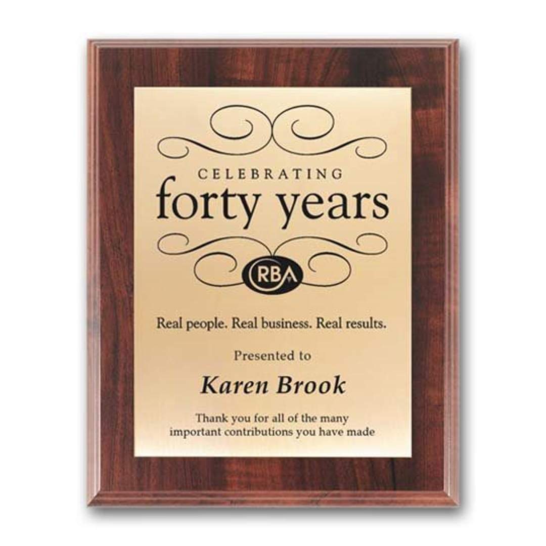 Screenprint Brass - Walnut Finish