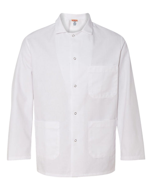 Gripper Front Short Butcher Coat - 0406