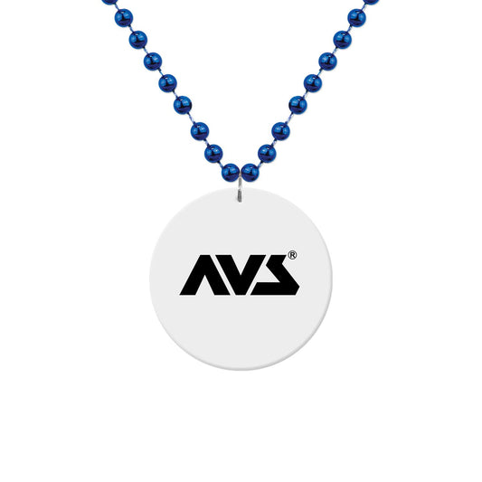Medallion Bead Necklace w/White Medallion
