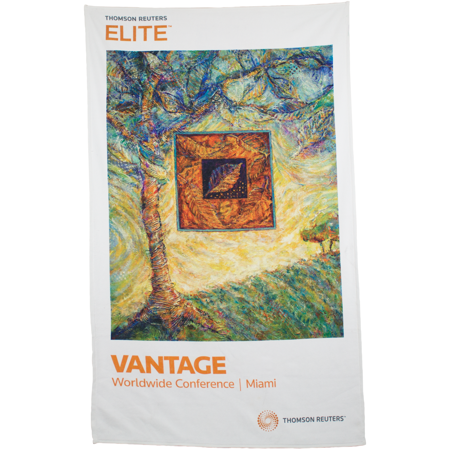 White 35" X 60" Full Color Beach Towel