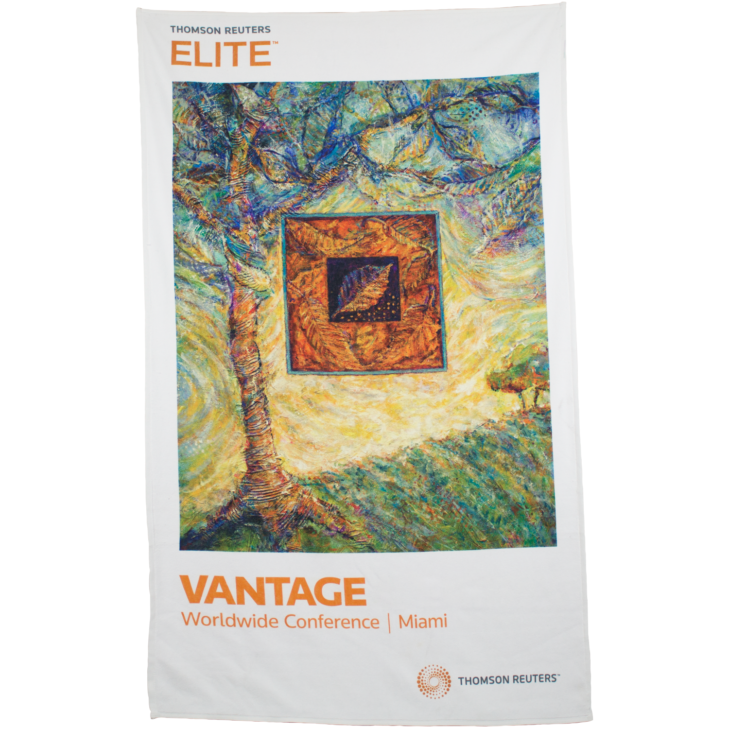 White 35" X 60" Full Color Beach Towel