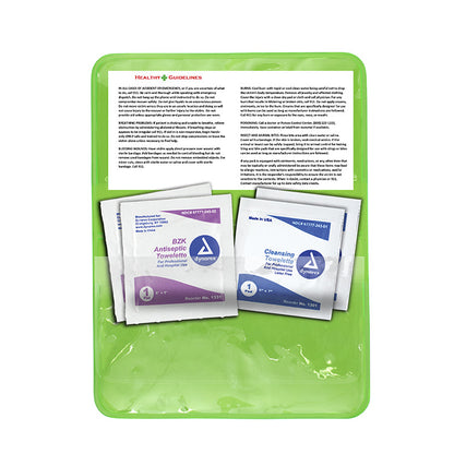 "Crescent" Antiseptic & Disinfectant Wipes Pack In Translucent Vinyl pouch