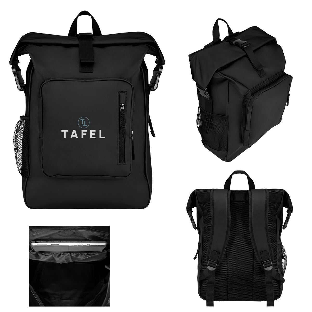 BLACK Drift Roll-Top Backpack