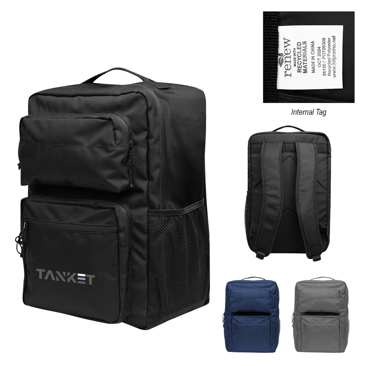 BLACK Dakota rPET Backpack