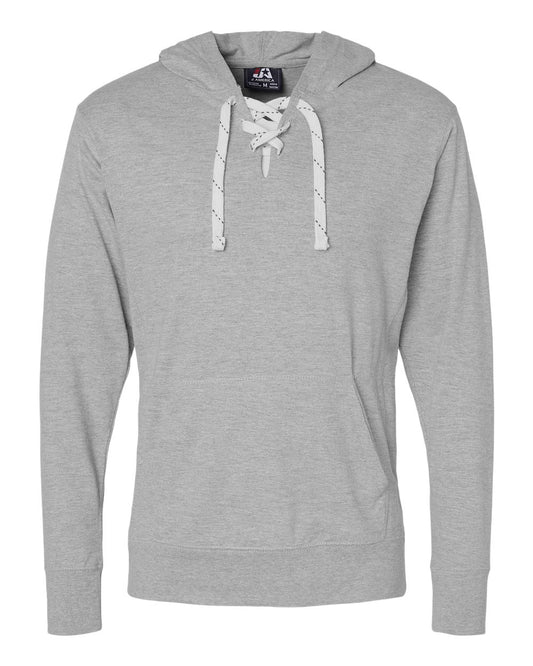 Unisex Jersey Sport Lace Hooded Pullover - 8231