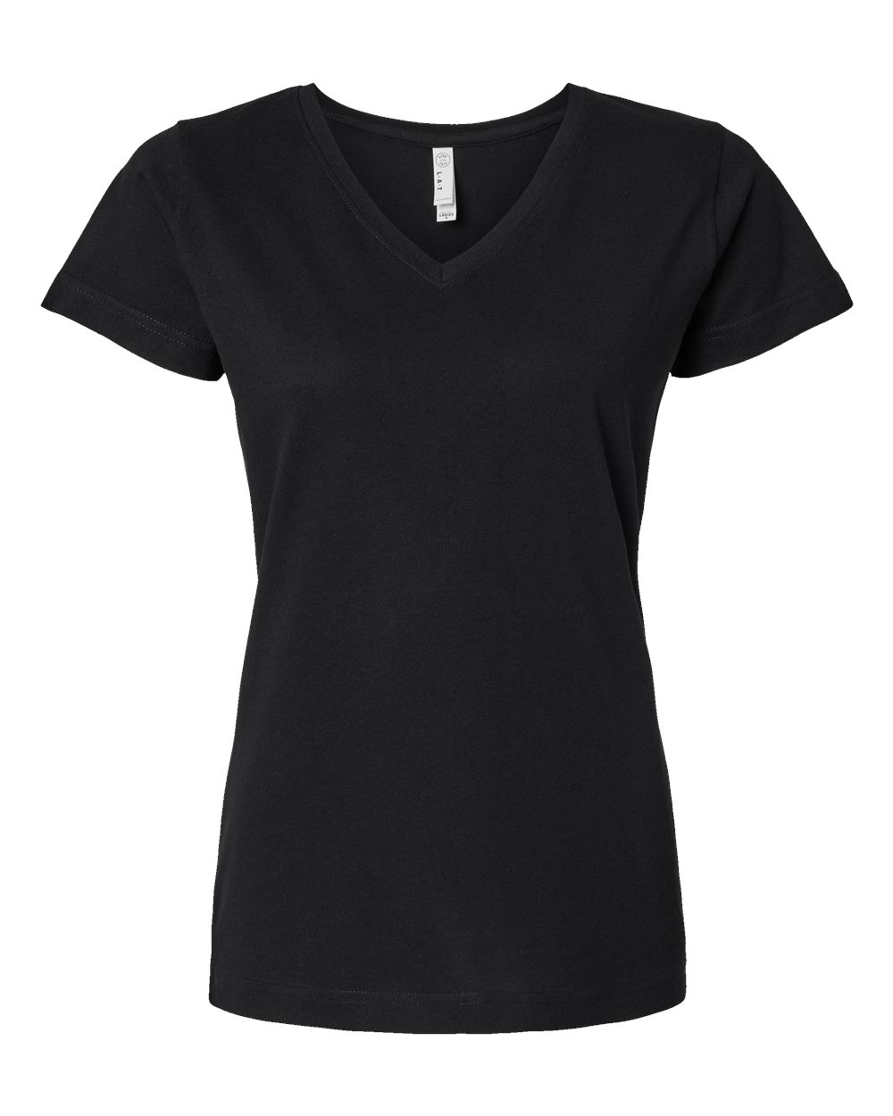 Women's Fine Jersey V-Neck Tee - 3507