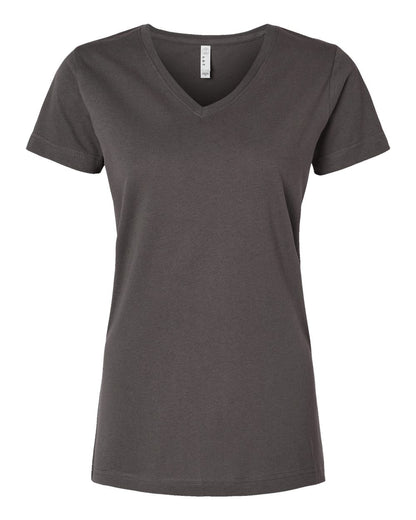Women's Fine Jersey V-Neck Tee - 3507