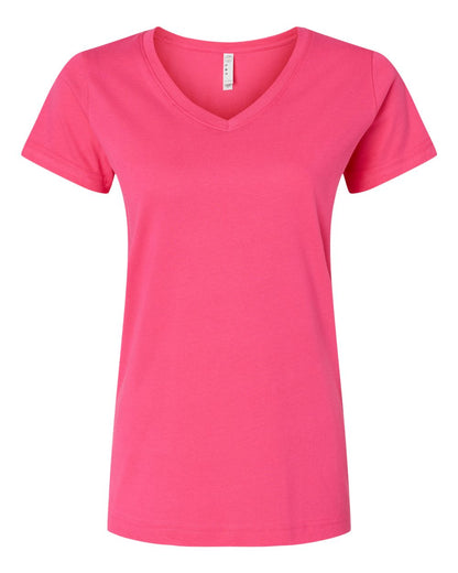 Women's Fine Jersey V-Neck Tee - 3507
