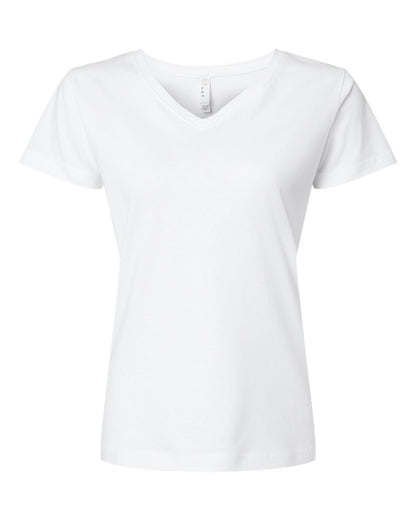 Women's Fine Jersey V-Neck Tee - 3507