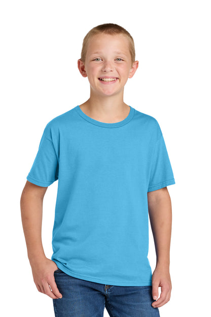 Front View of AquaticBl Jerzees Classics Youth Cotton T-Shirt 363Y  - XS