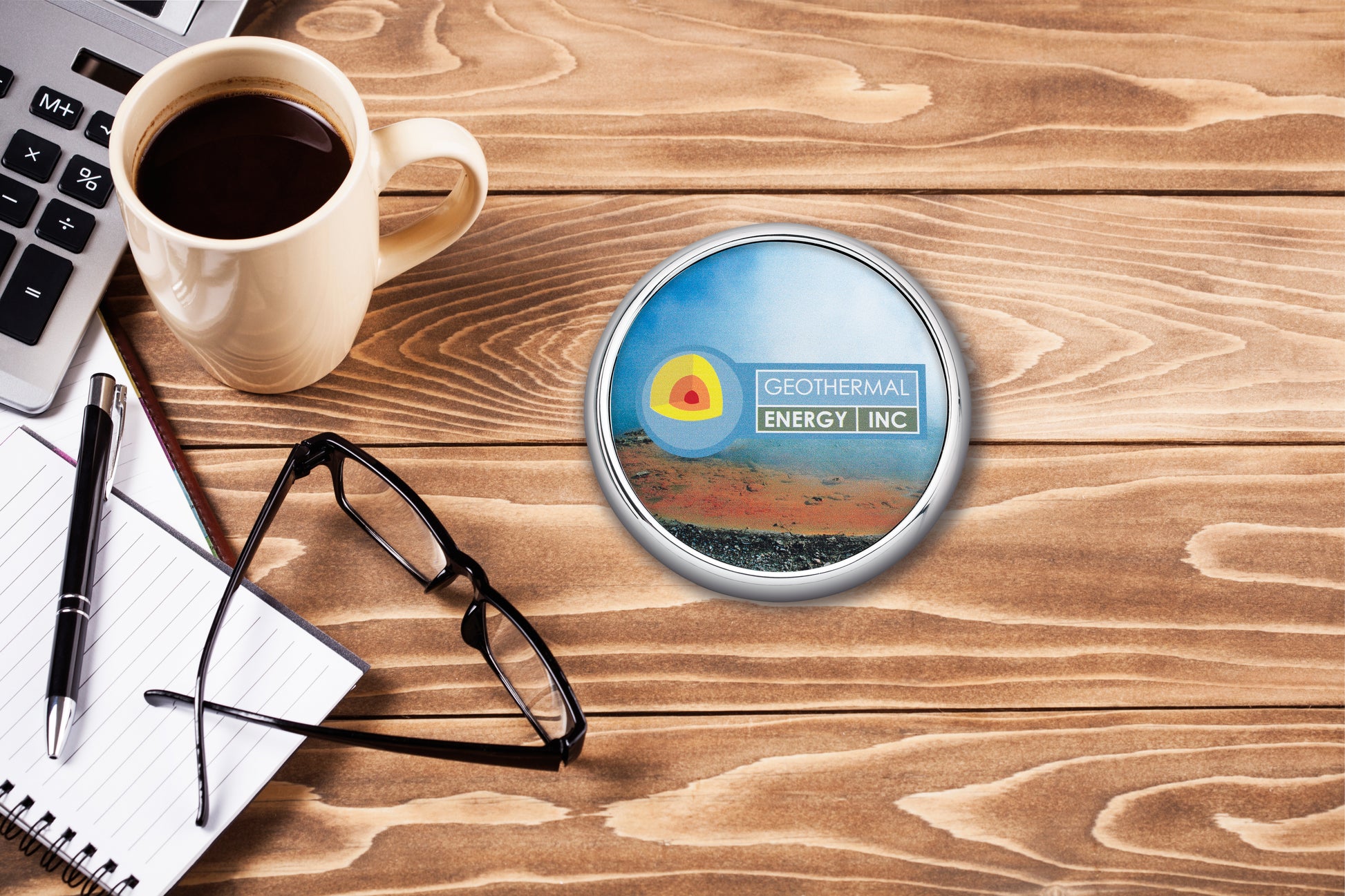 Brown JAFFA® Radiant Leather Coaster