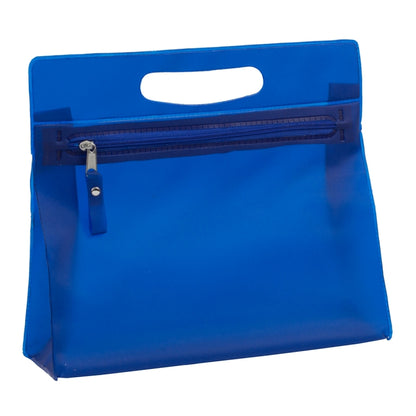 9-1/2” W x 8-1/4”H - “Bermuda” Vinyl Travel Pouch with Zipper