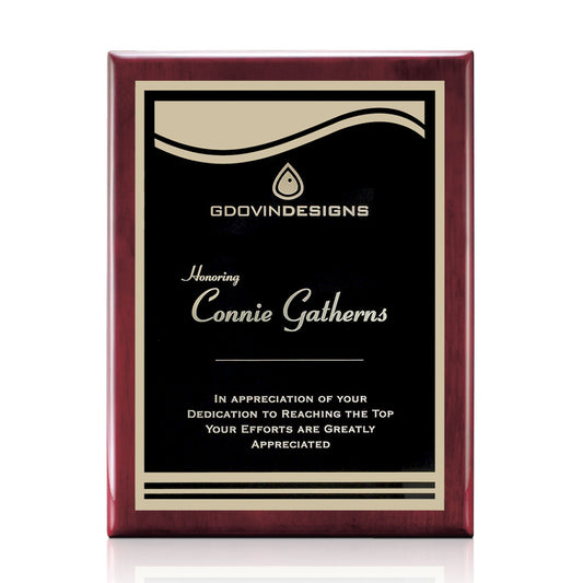 Oakleigh/Marietta Plaque - Rosewood/Black