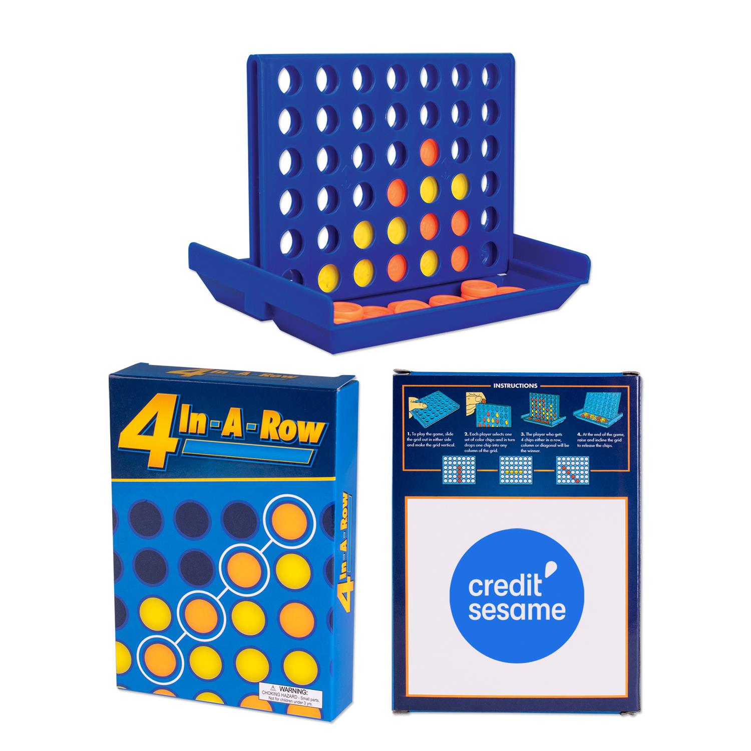 Blue 4-In-A-Row Game