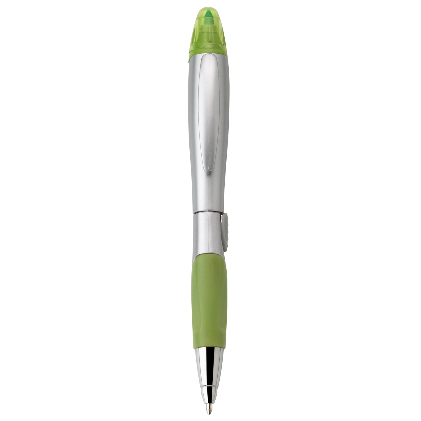 Silver blossom ballpoint pen/highlighter