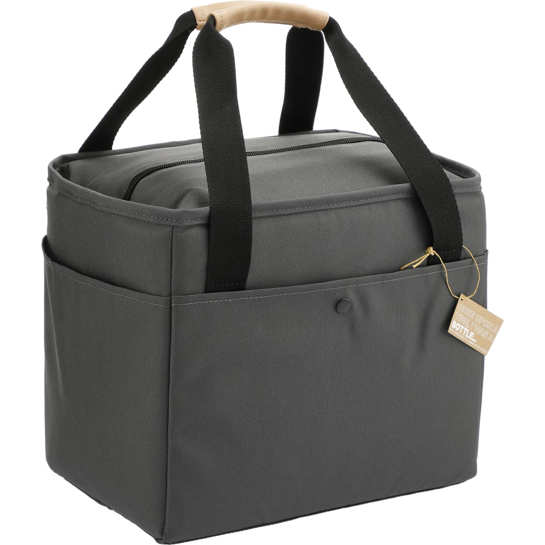 Front View of Gray Aft Recycled rPET 12 Can Cooler