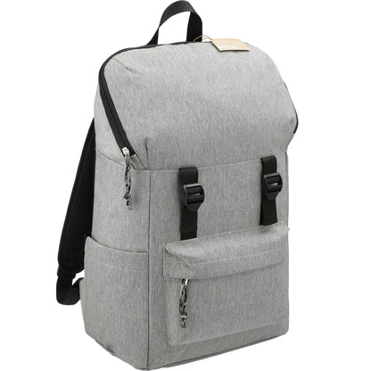 Front View of Gray Merchant & Craft Revive 15" Computer Rucksack