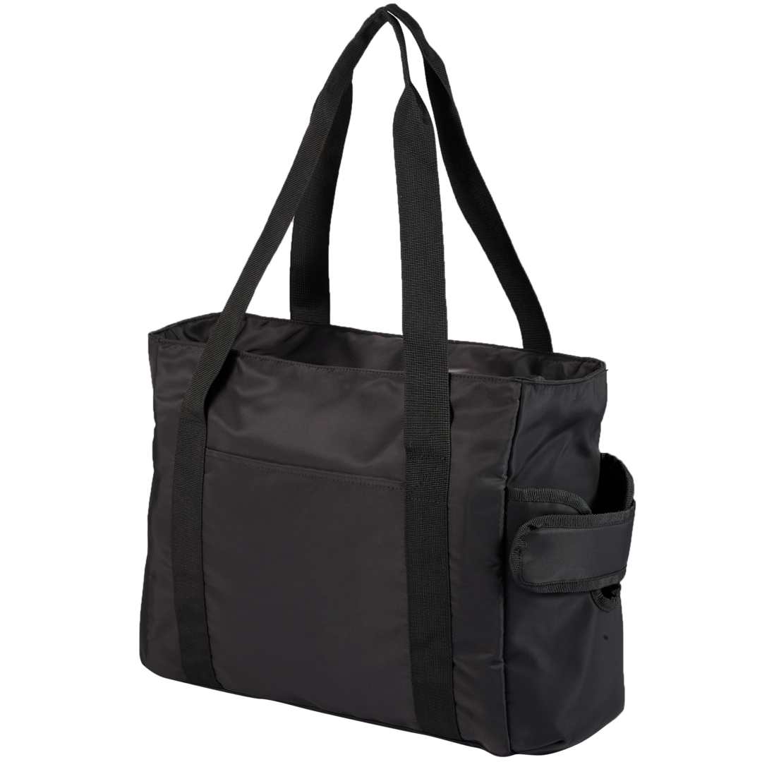 Front View of Black Daybreak Recycled Multipurpose Tote