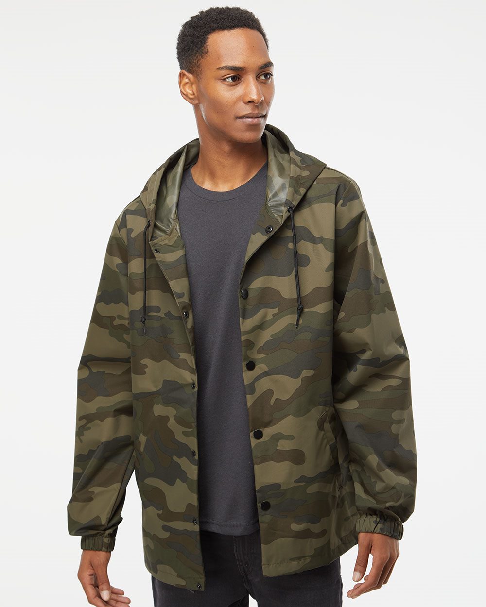 Men's Water-Resistant Hooded Windbreaker - EXP95NB