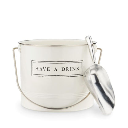 Twine Living® "Have A Drink" Ice Bucket and Scoop