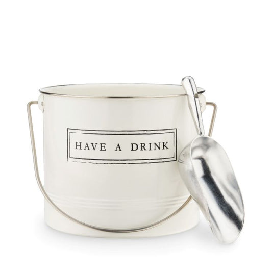Twine Living® "Have A Drink" Ice Bucket and Scoop