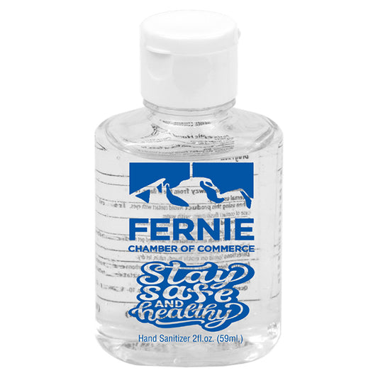 2.0 oz Hand Sanitizer Antibacterial Gel in Flip Top Squeeze Bottle (Spot Color Print)