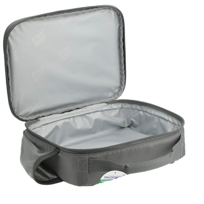 Front View of Gray Arctic Zone® Repreve® Recycled 6 Can Lunch Cooler