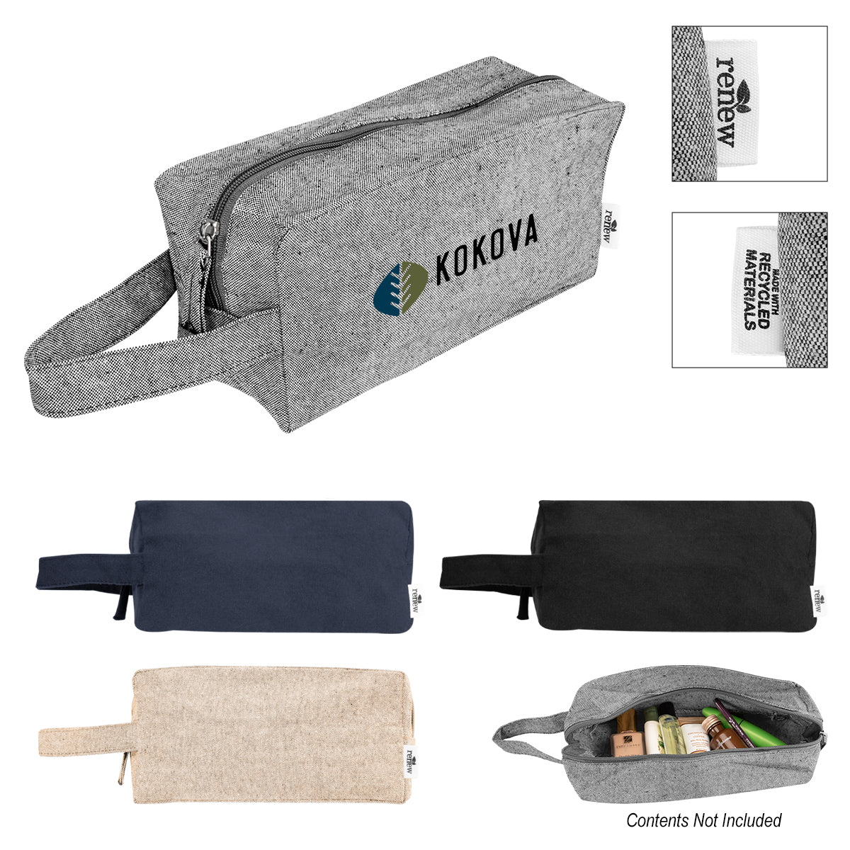 BLACK Brooke Recycled Cotton Toiletry Bag