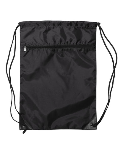 Zippered Drawstring Backpack - 8888