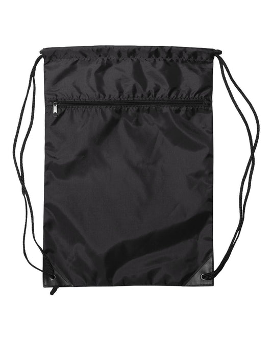 Zippered Drawstring Backpack - 8888