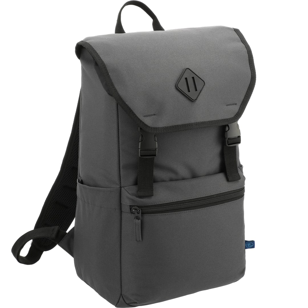 Front View of Gray Repreve® Ocean 15" Computer Rucksack