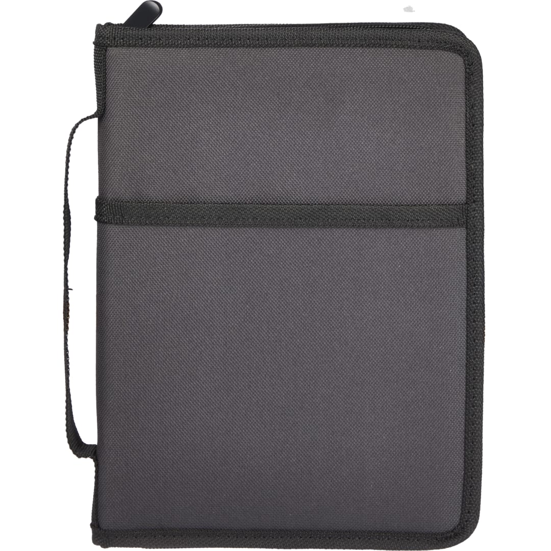 Front View of Gray Repreve® Ocean Refillable Journal