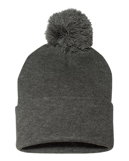 12" Pom-Pom Cuffed Beanie - SP15