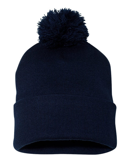 12" Pom-Pom Cuffed Beanie - SP15