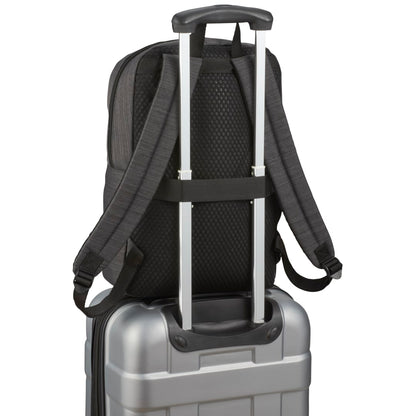 Front View of Gray NBN Whitby Slim 15" Computer Backpack w/ USB Port