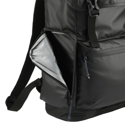 Front View of Black NBN Recycled Outdoor Rucksack
