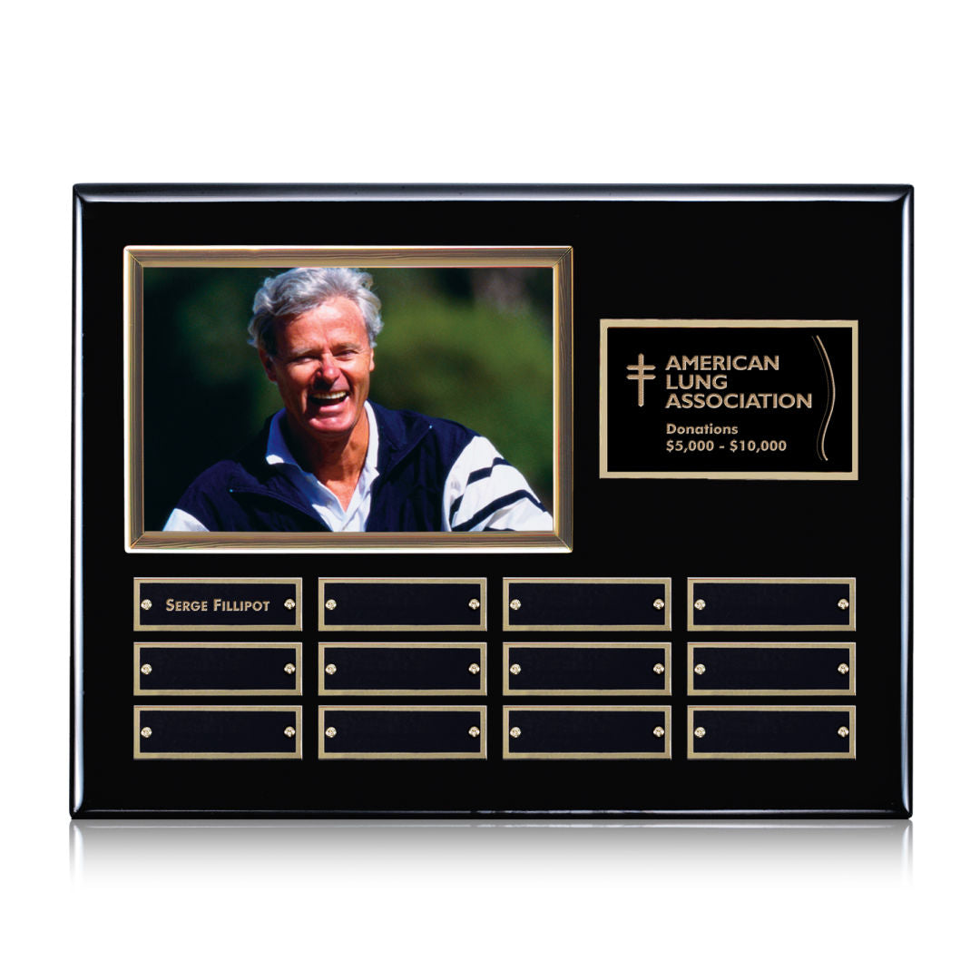 Photo (Horiz) P/Plaque - Black/Gold