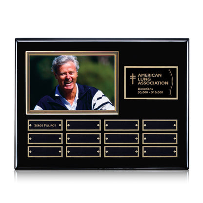 Photo (Horiz) P/Plaque - Black/Gold