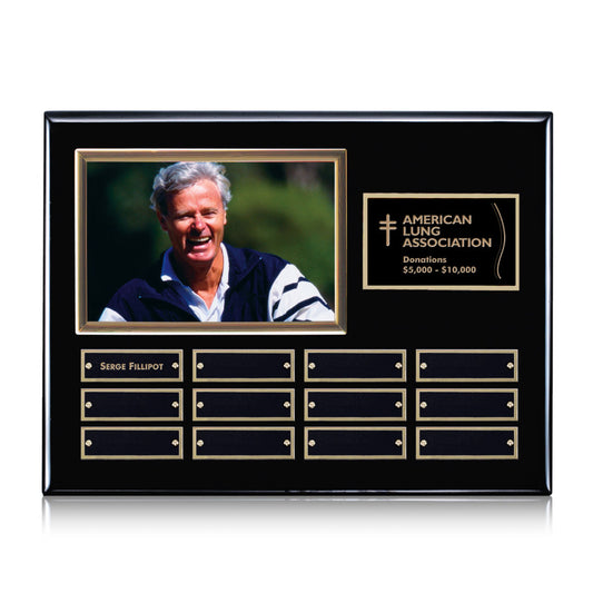 Photo (Horiz) P/Plaque - Black/Gold