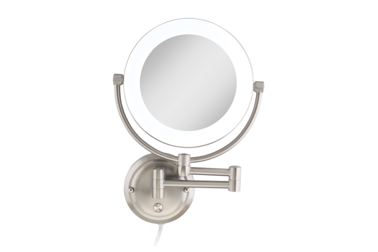 Zadro Lexington Lighted Wall Mounted Makeup Mirror with Magnification