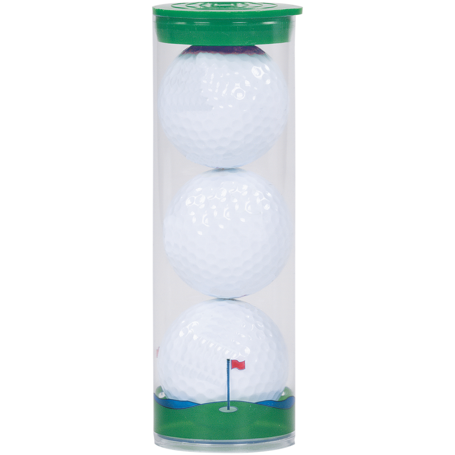 3 Ball Clear Tube with Titleist Golf Balls