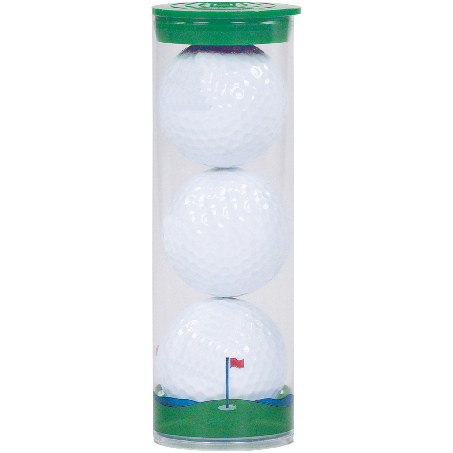 3 Ball Clear Tube with Titleist Golf Balls