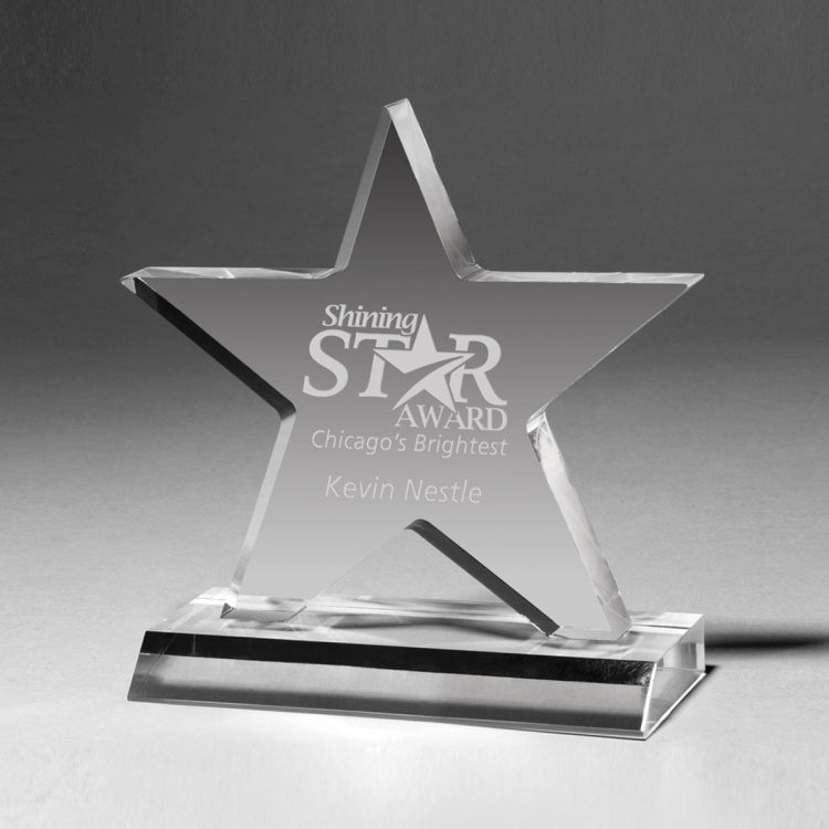 Large Star Award - Laser Engraved