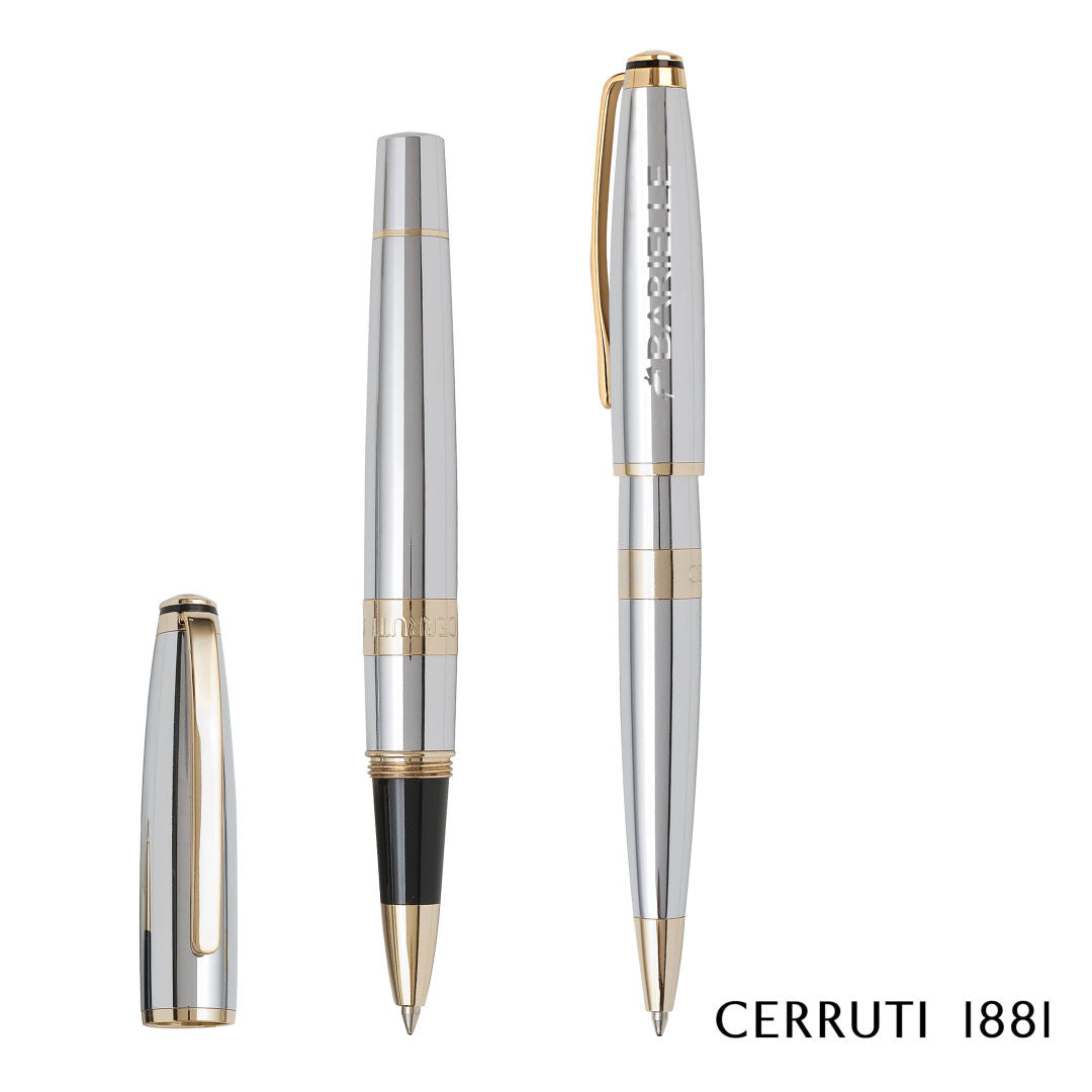 Cerruti 1881® Bicolore Ballpoint Pen & Rollerball Pen Set